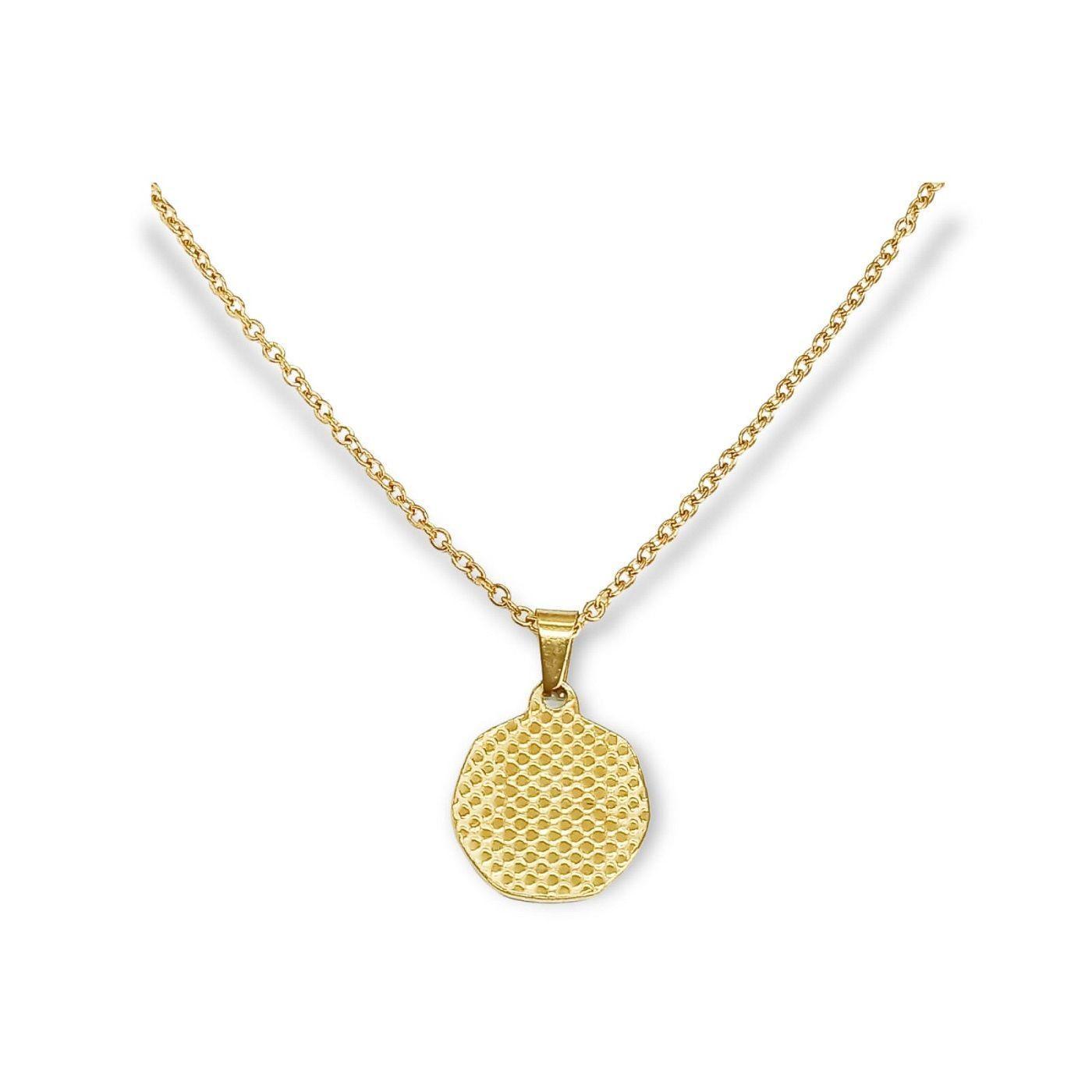 Colgante Angel Guardian Pensativo enchapado En Oro Amor Ángel-1