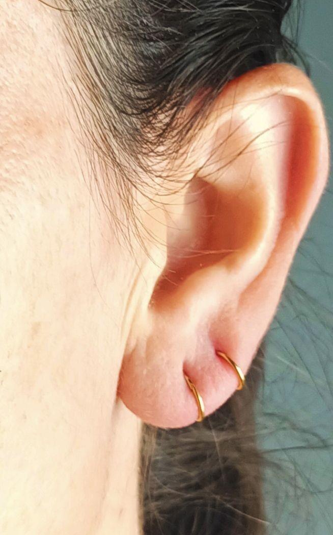 Argollas Clicker 6mm 20g Acero Quirurgico Chapadas En Oro-2