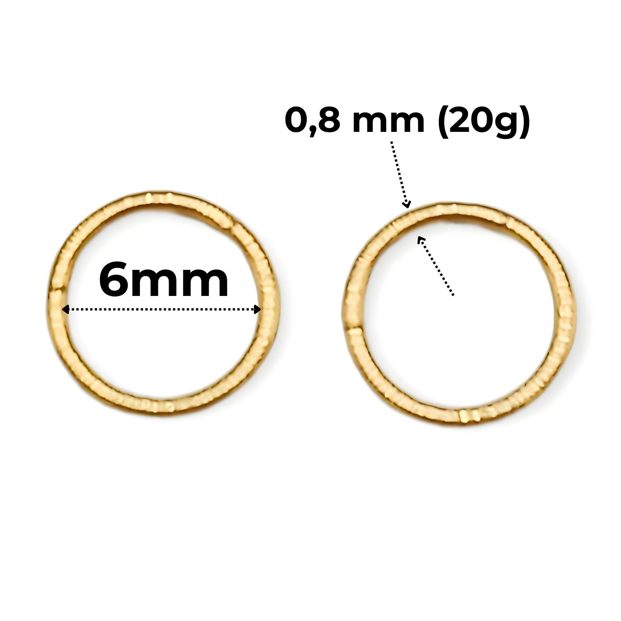 Argollas Clicker 6mm 20g Acero Quirurgico Chapadas En Oro-5