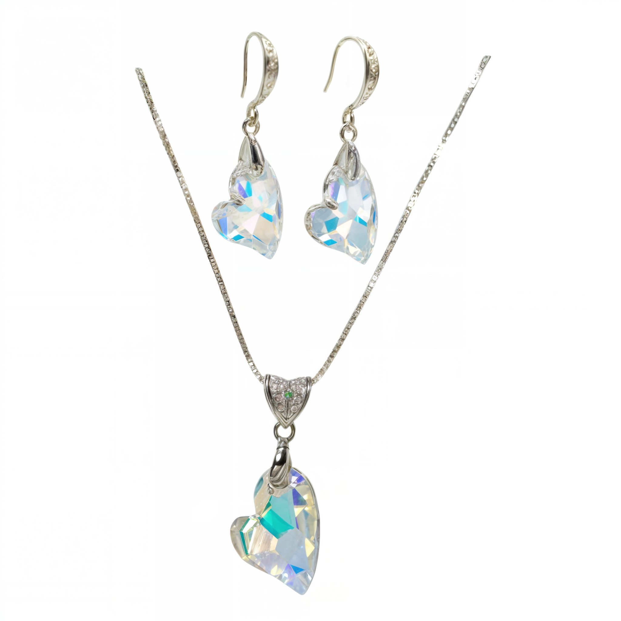 Conjunto Amor Amor cristal austriaco genuino plata fina 925-0