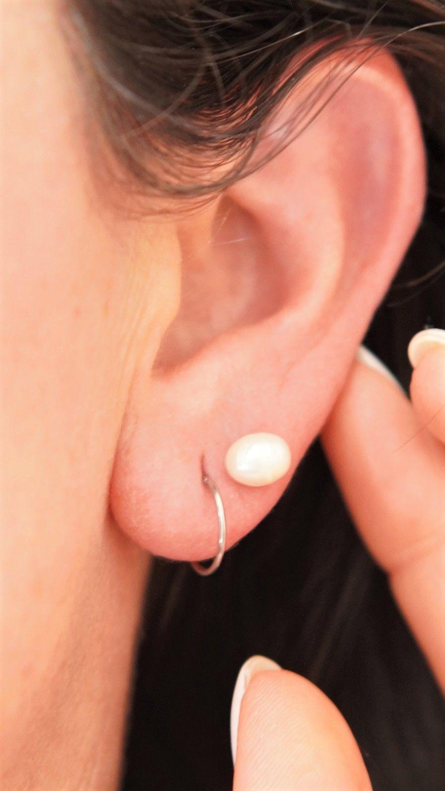 Aros Muriel perlas de rio 7mm titanio ASTM F136 Riviere-2