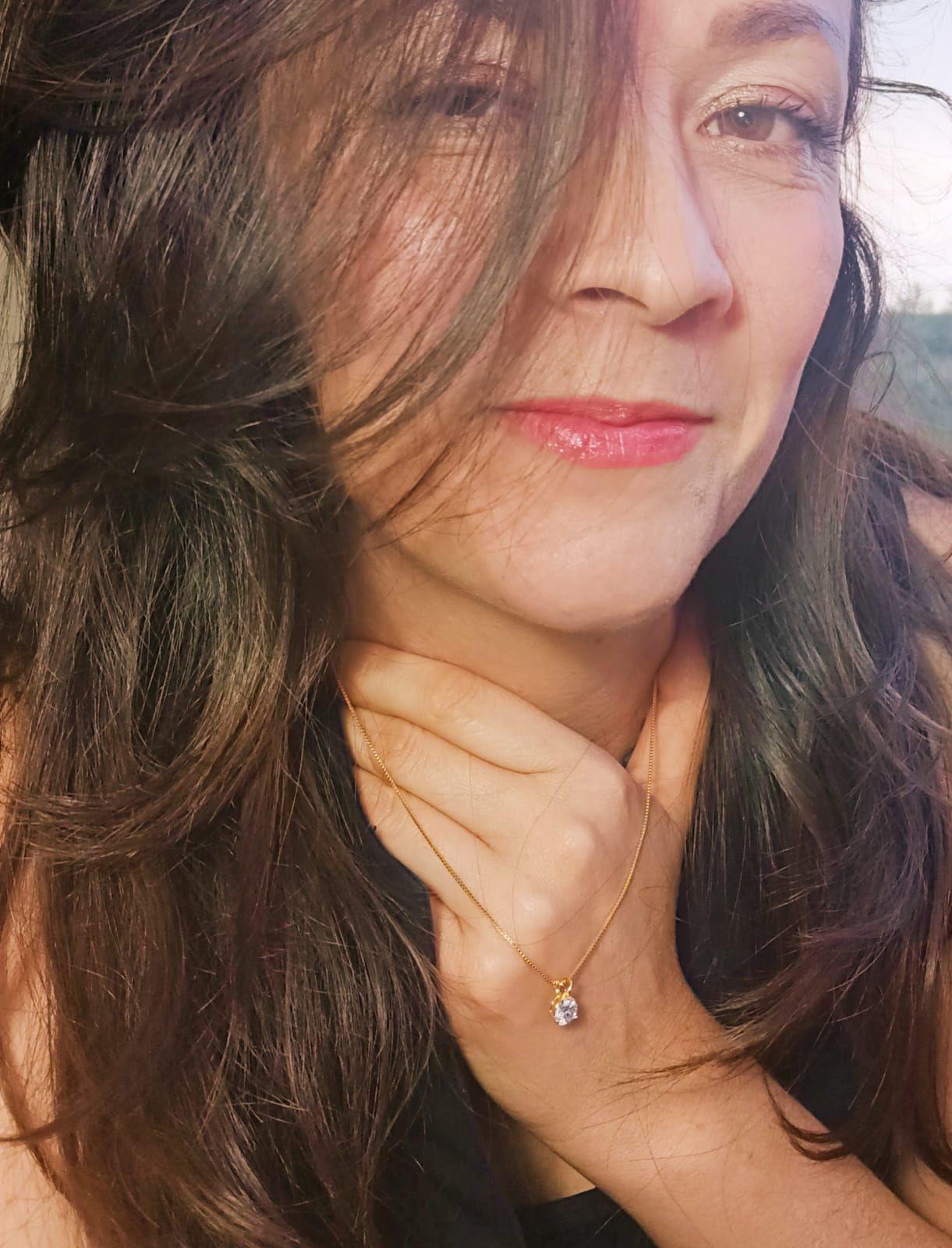 Colgante Punto Luz 1 Ct Moissanita Certificado bañado en Oro 18kl-3