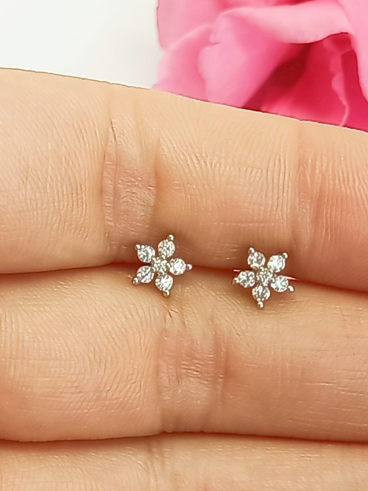 Aros Seguridad Flor o Estrella hipoalergénicos Piercing Helix -2
