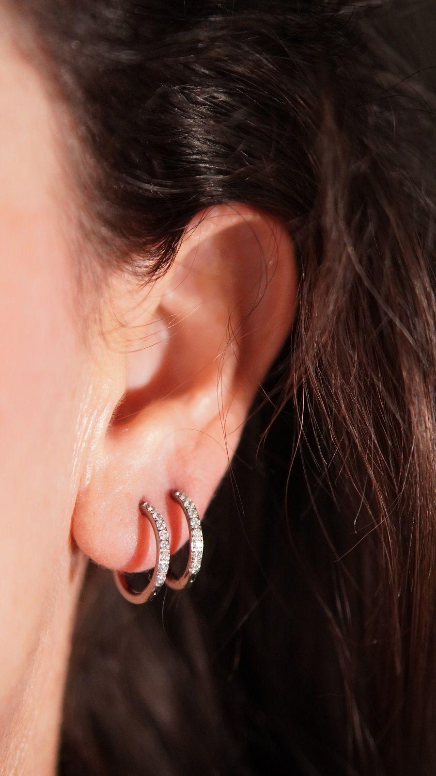 Argollas Aura Shine 12mm Titanio Astm F136 plateadas-3