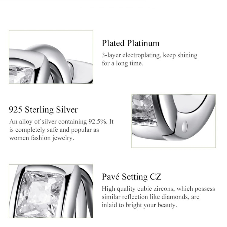 Argollas Chicas Zirconia Brillo Plata 925 Niñas Adultos Amor-5