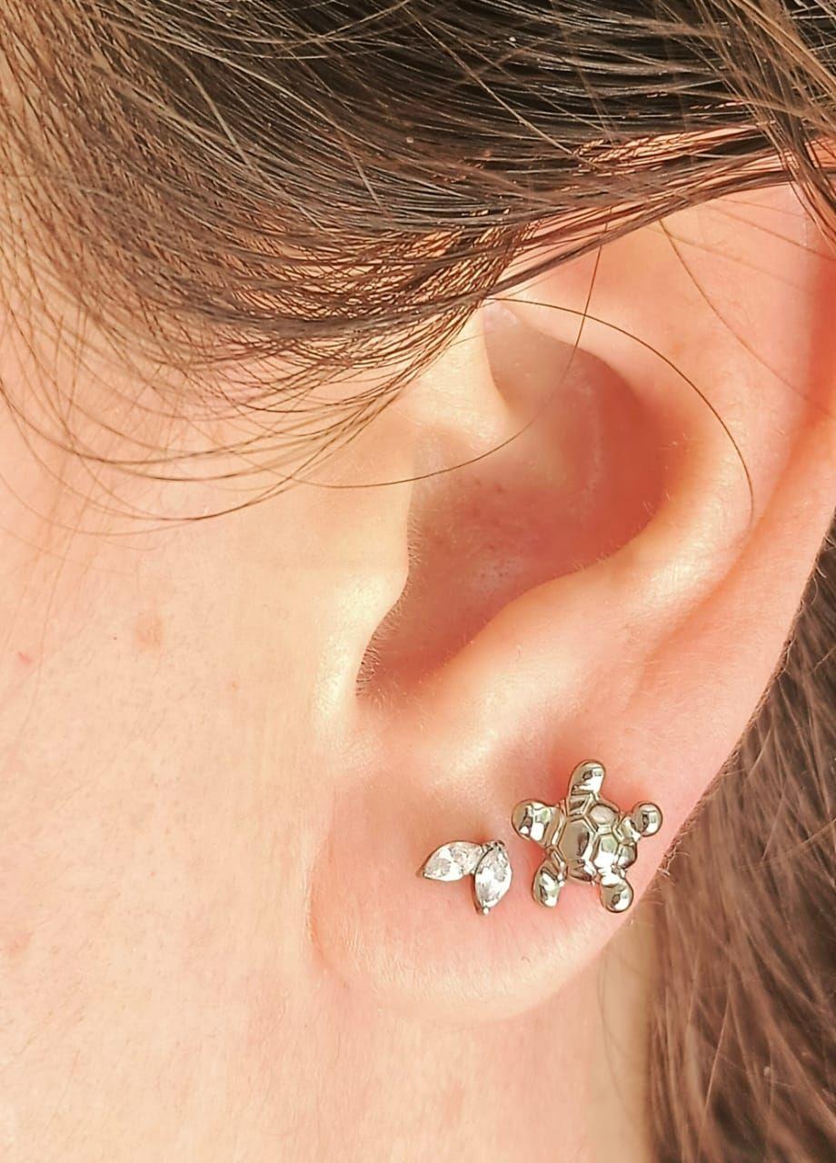 Piercing Labret Astm F136 G23 Acero Titanio Tortuga Tragus-8