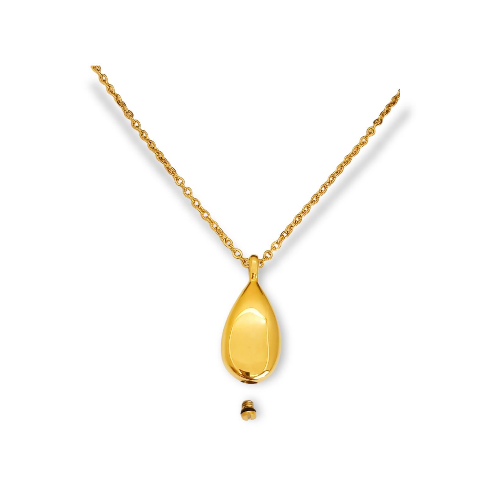 Colgante Anfora Cremacion Urna Cenizas Chapada En Oro 18k-0