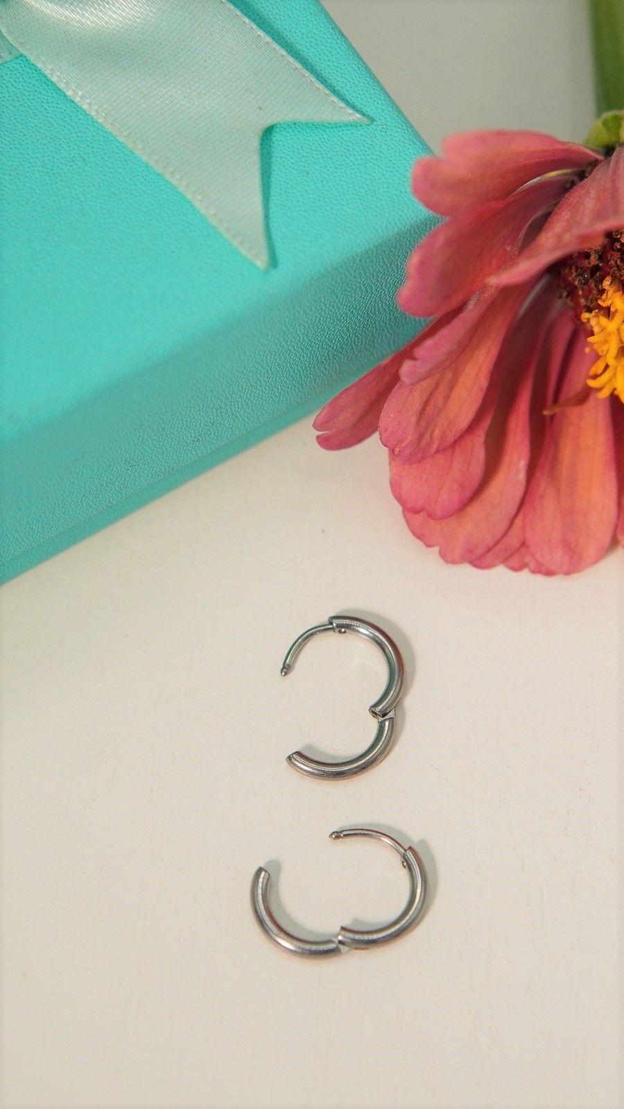 Argollas Aura Shine 10mm Titanio Astm F136 plateadas-2