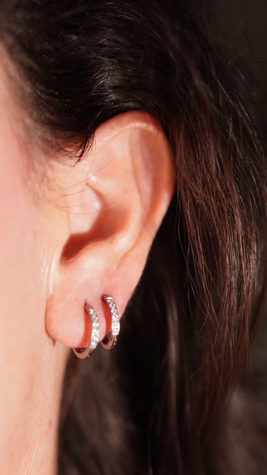 Argollas Aura Shine 10mm Titanio Astm F136 plateadas-3