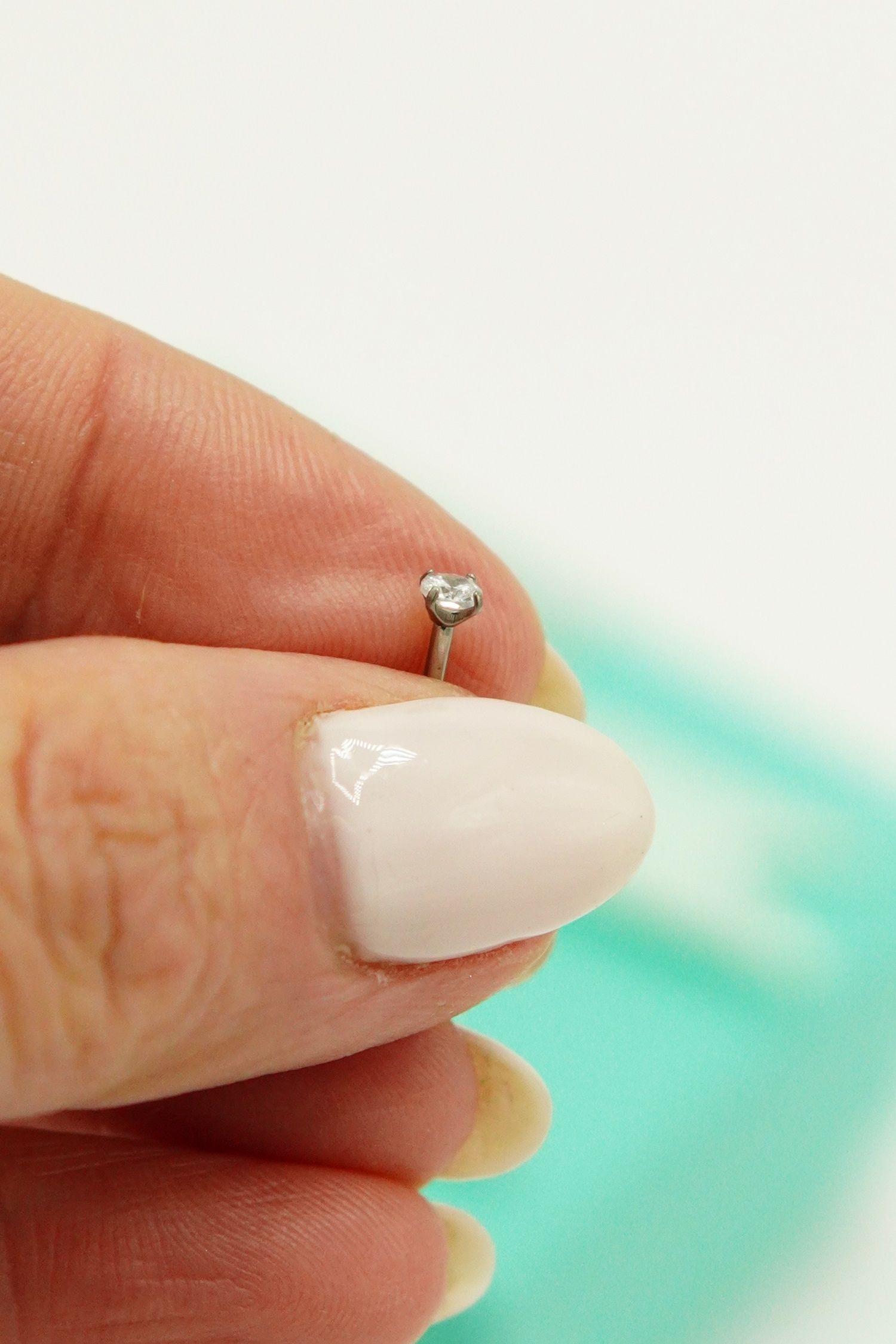 Piercing Labret Perno Tornillo Punto Luz Titanio Astm F136-4