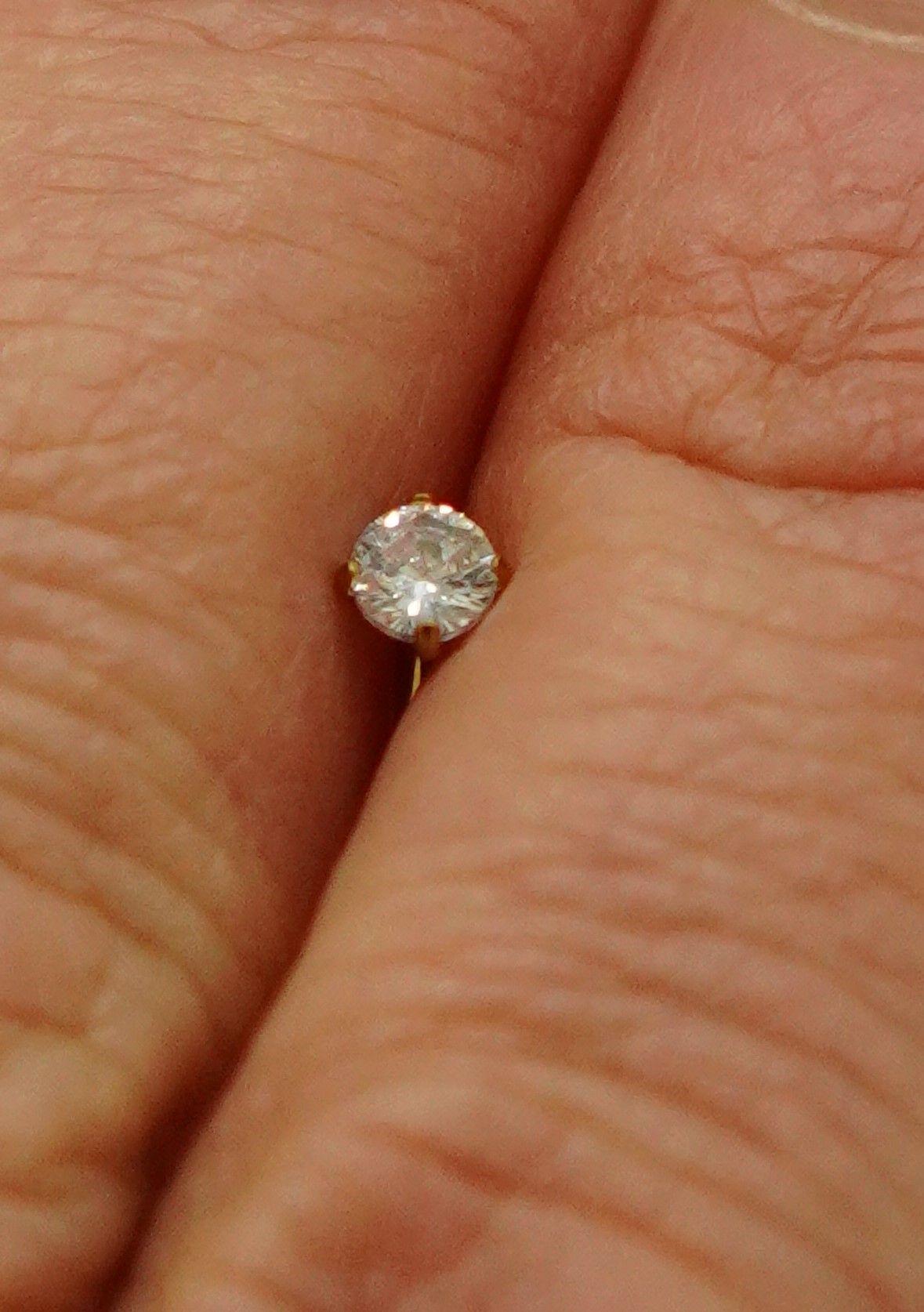 Piercing Labret Perno Tornillo Punto Luz Titanio Astm F136-5