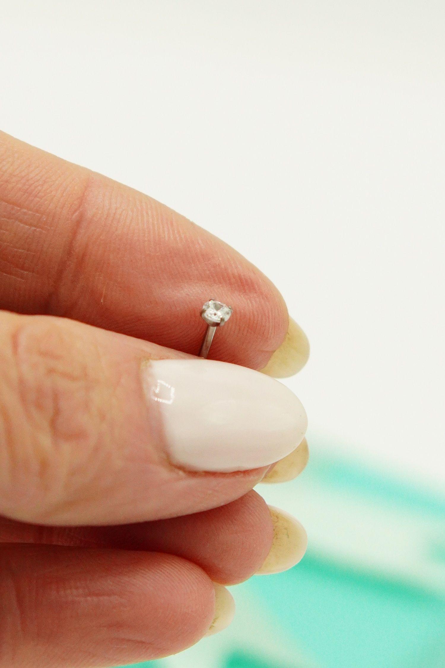 Piercing Labret Perno Tornillo Punto Luz Titanio Astm F136-6