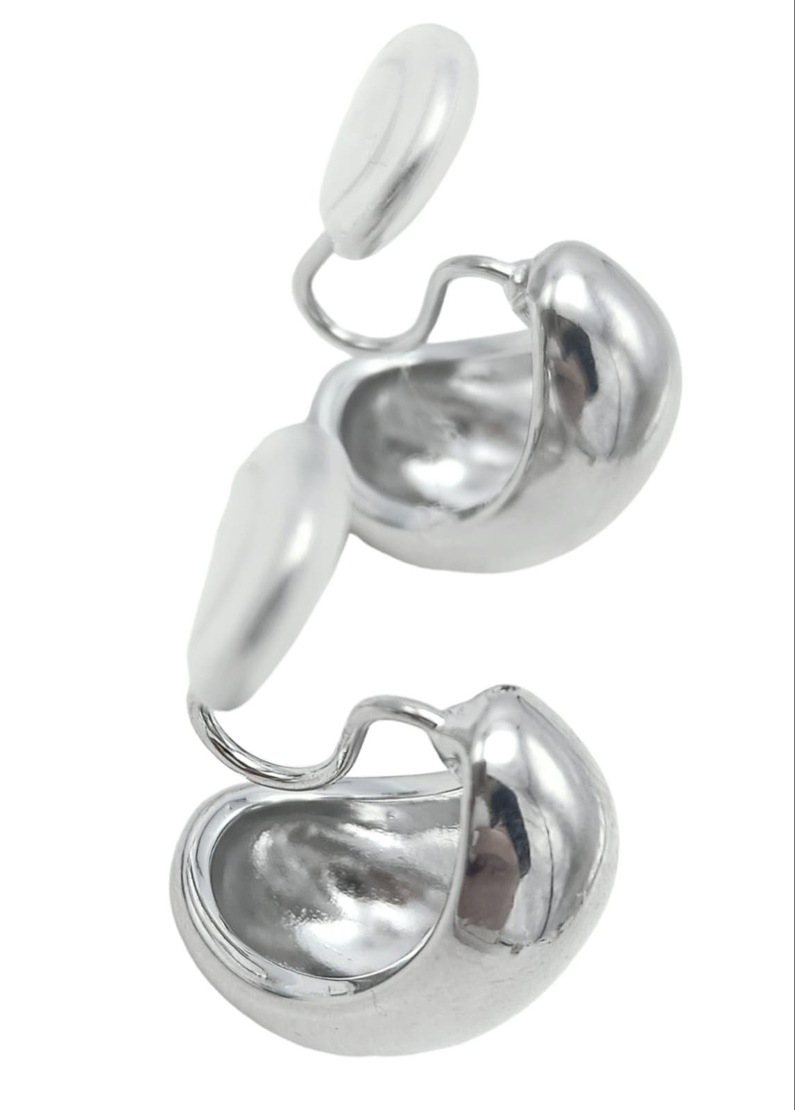 Aros Gota Huggies Chapado En Plata Earcuff Sin Perforación-6
