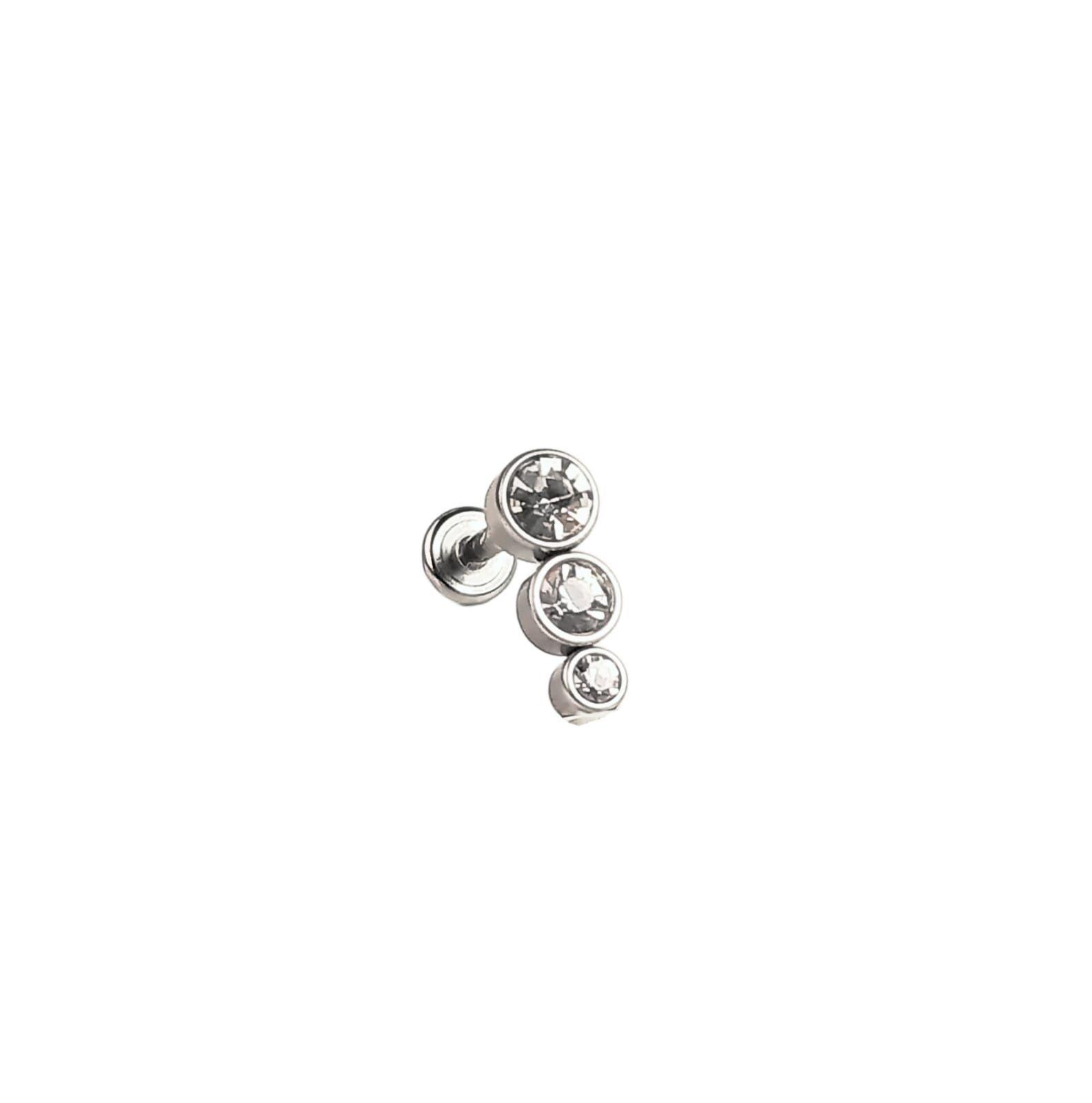 Piercing Tragus Conch Labret Modelo Trois Hipoalergénico Helix Unidad Punk-4