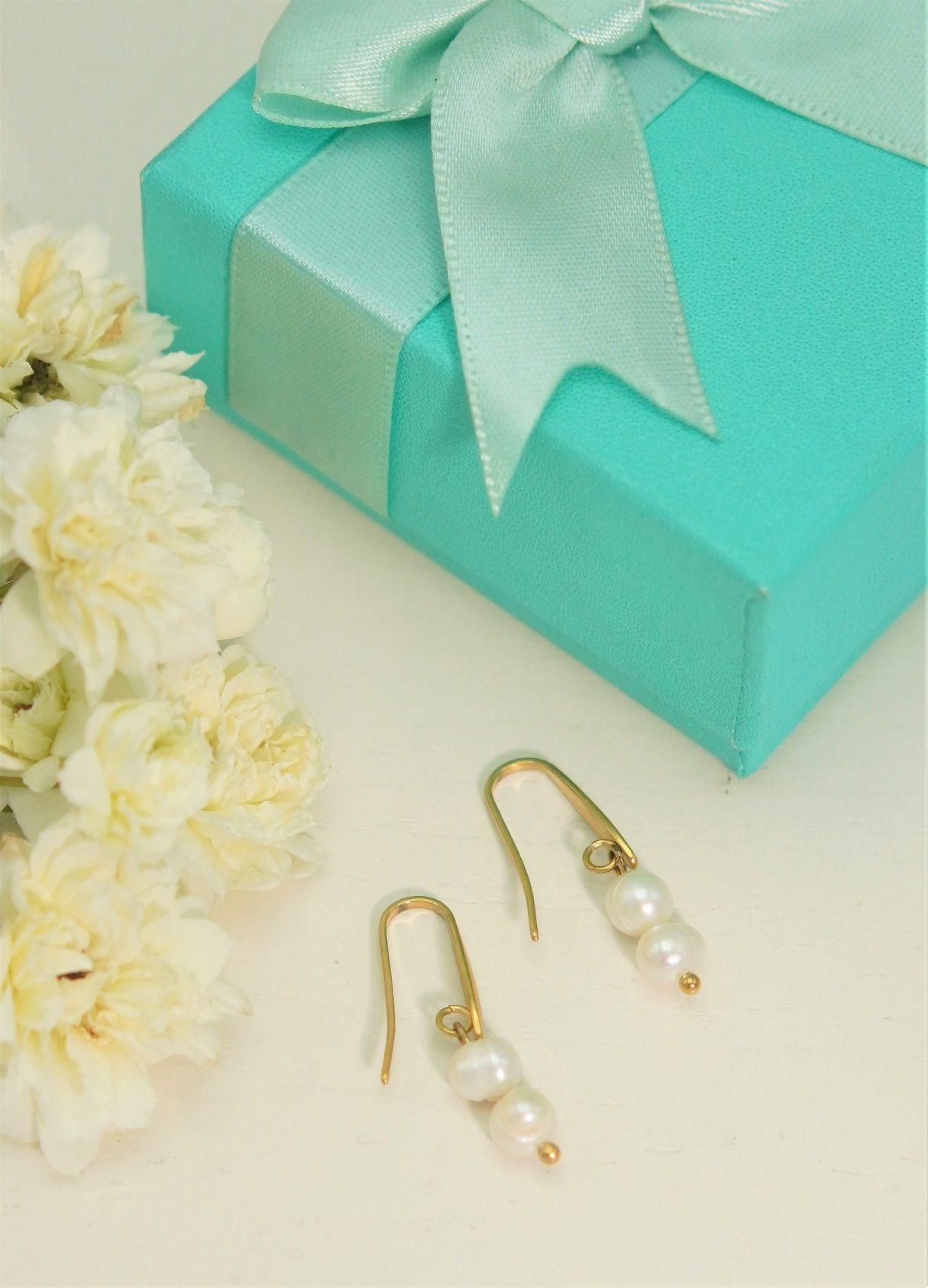 Aros Ula perlas de rio chapadas en oro 18k Riviere-4