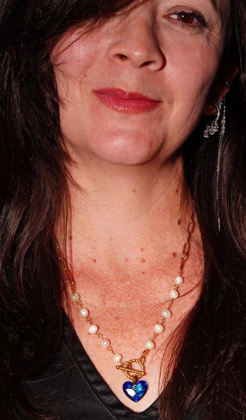 Collar Miranda con Cristal Swarovski perlas de Rio chapado en oro 18k-3