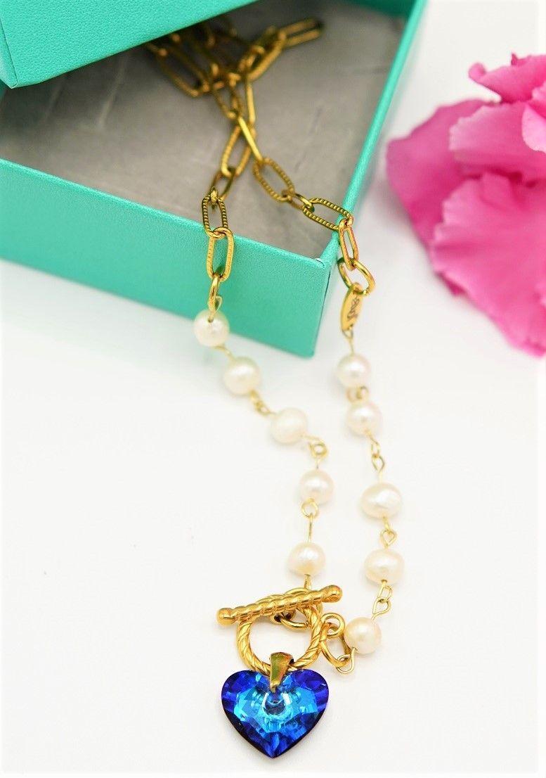 Collar Miranda con Cristal Swarovski perlas de Rio chapado en oro 18k-4