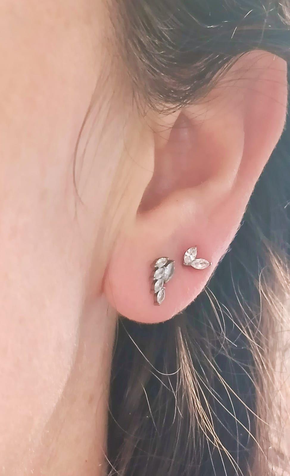 Piercing Labret Zirconia Astm F136 G23 Acero De Titanio Alas-2