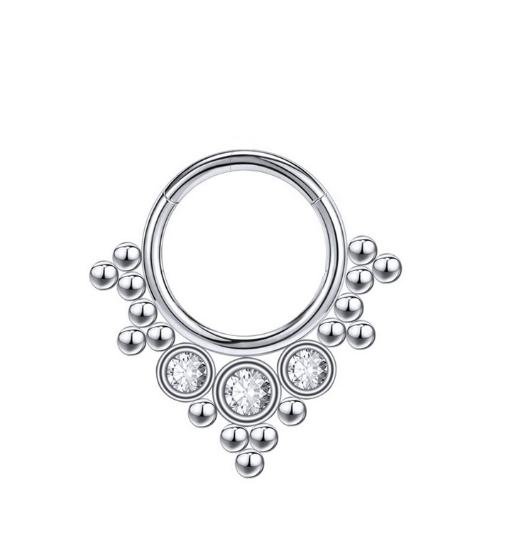 Septum Corona de Acero Tribal Funcional oreja, Tragus, Daith y nariz-0
