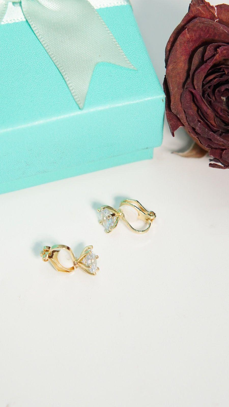 Aros Elizabeth punto de luz elegante chapado en oro 14k-3