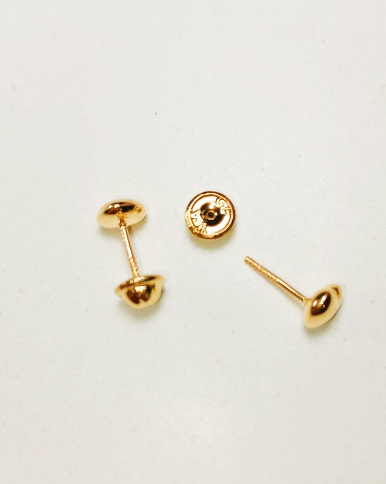 Aros corazón oro solido 18k abridor-5