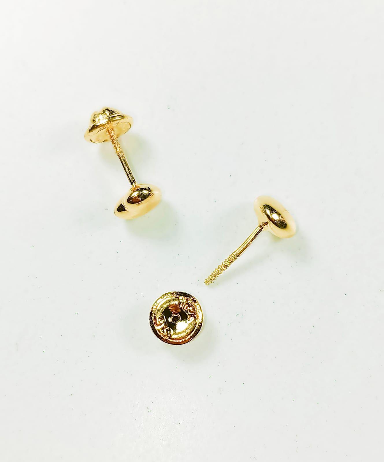 Aros corazón oro solido 18k abridor-7