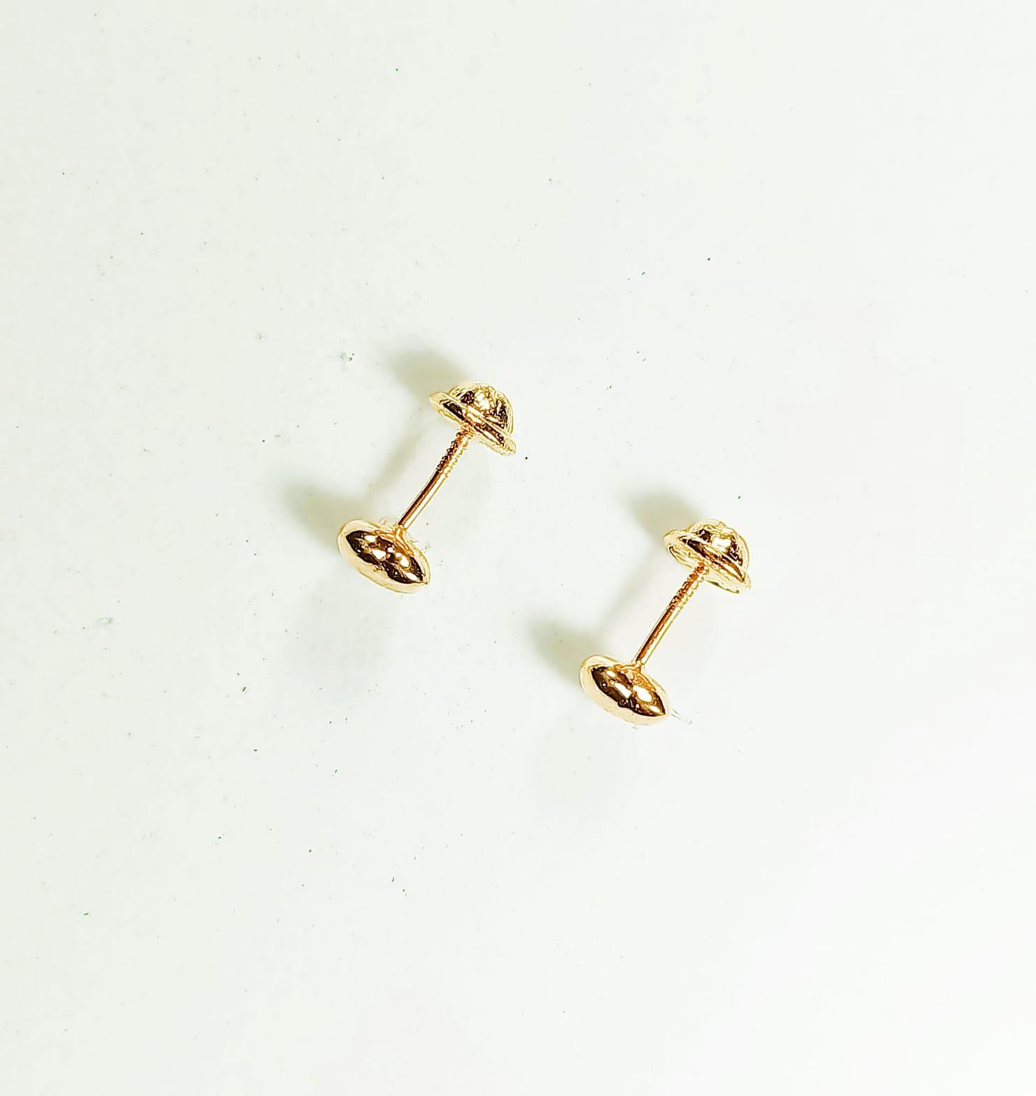Aros corazón oro solido 18k abridor-8