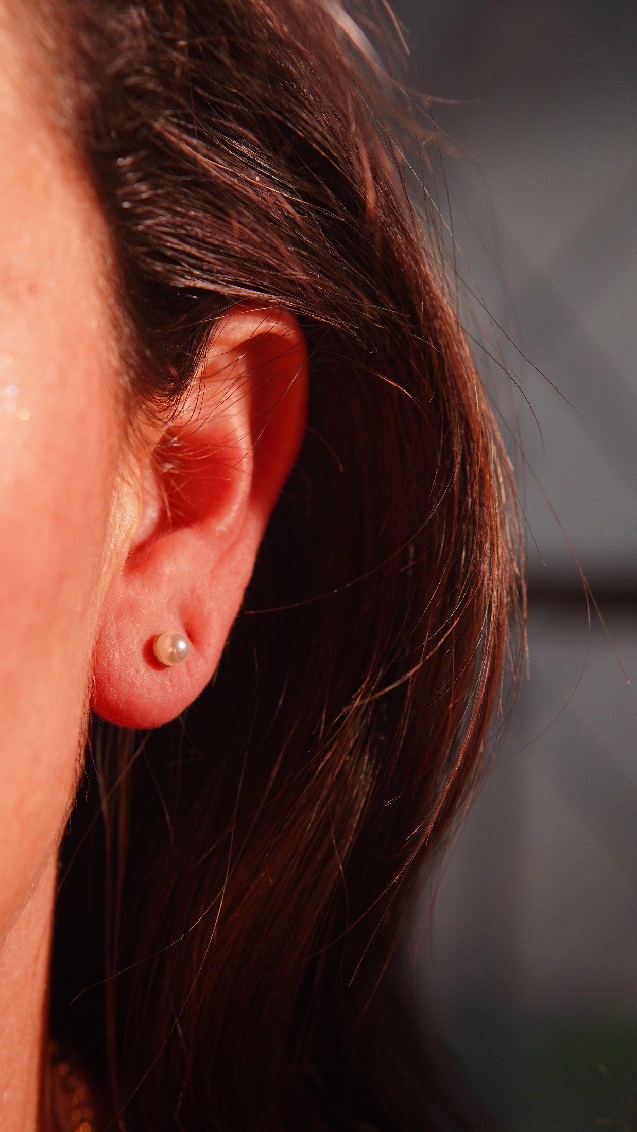 Aros perlas de seguridad plateadas titanio ASTM F136-3