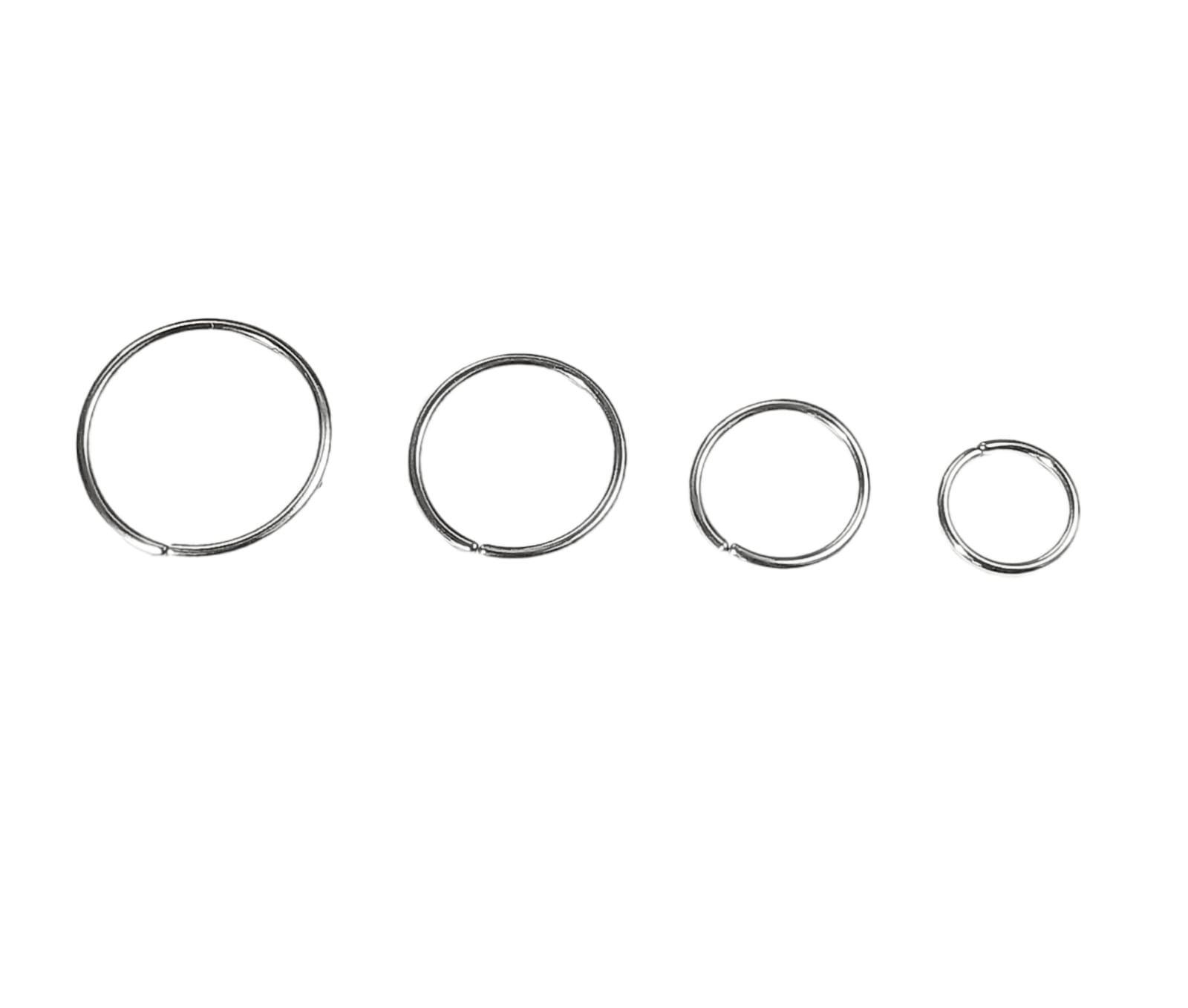 Set 4 Piercing ideal septum Plateado Nostril Daith Tragus Helix Pack Punk-0