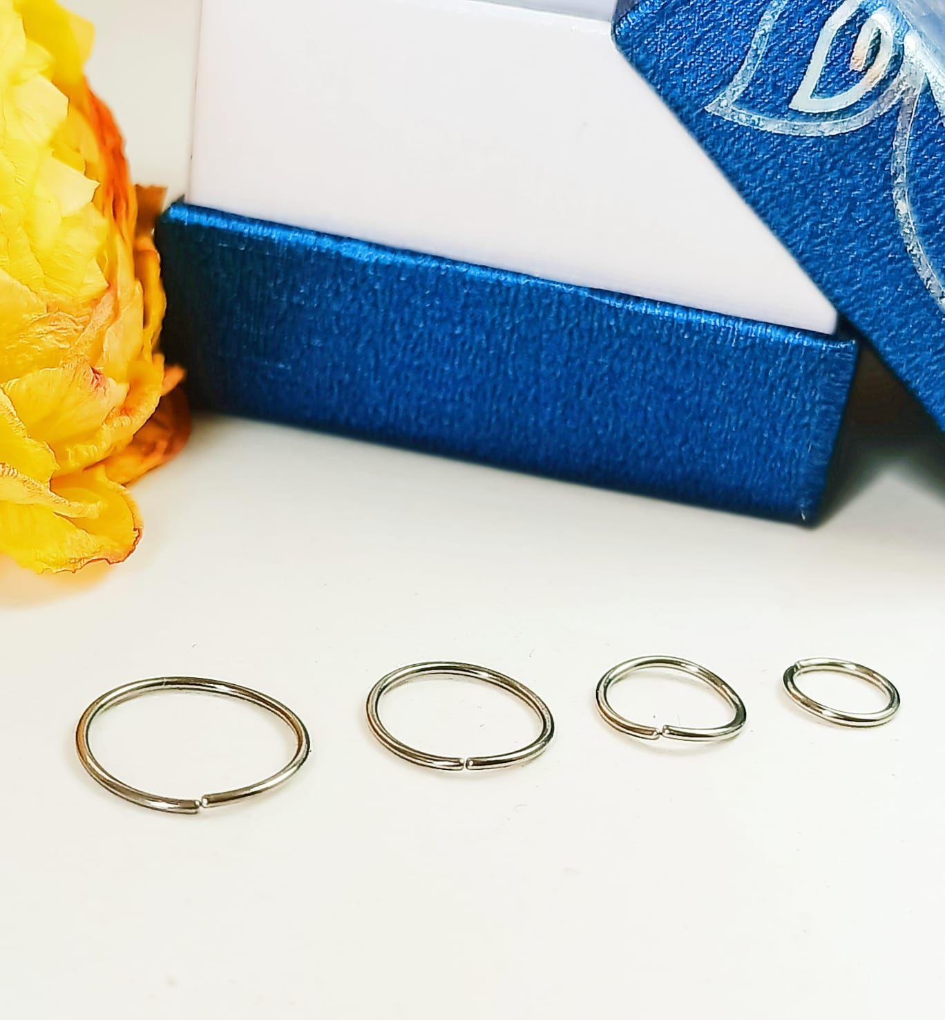 Set 4 Piercing ideal septum Plateado Nostril Daith Tragus Helix Pack Punk-6