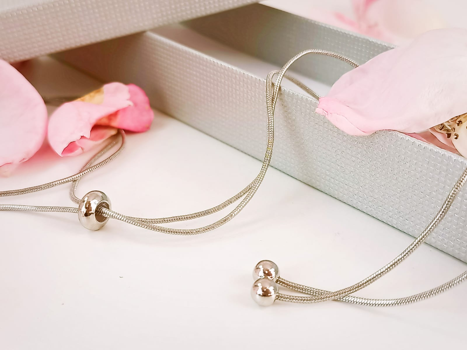 Colgante Collar Largo Regulable Medida Ajustable Minimalista-1