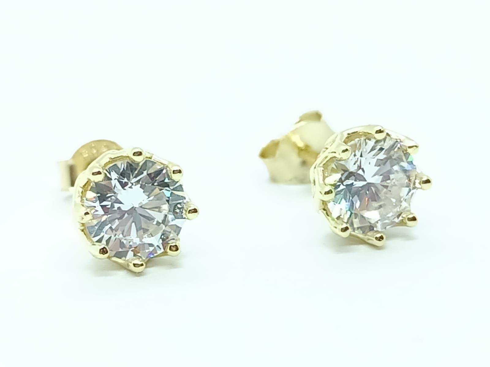 Aros Puntos de Luz Plata fina ley S925 baño de oro 18k-2