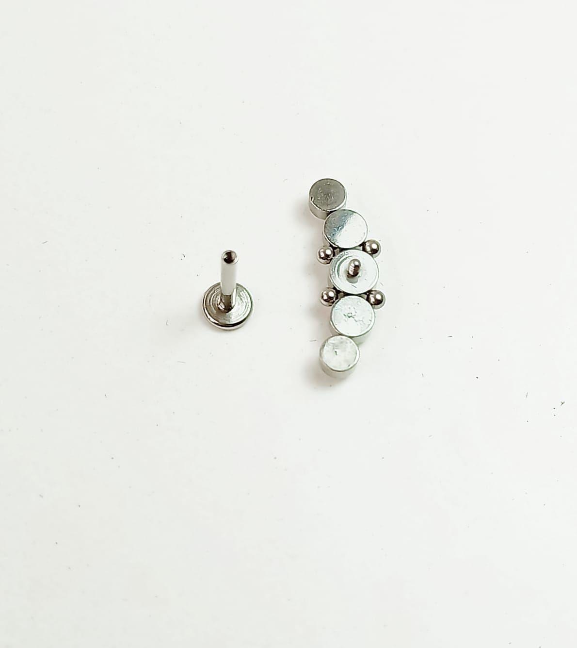 Piercing Oreja Tragus Conch Labret Modelo Media Luna M Hipoalergenico Unidad-2