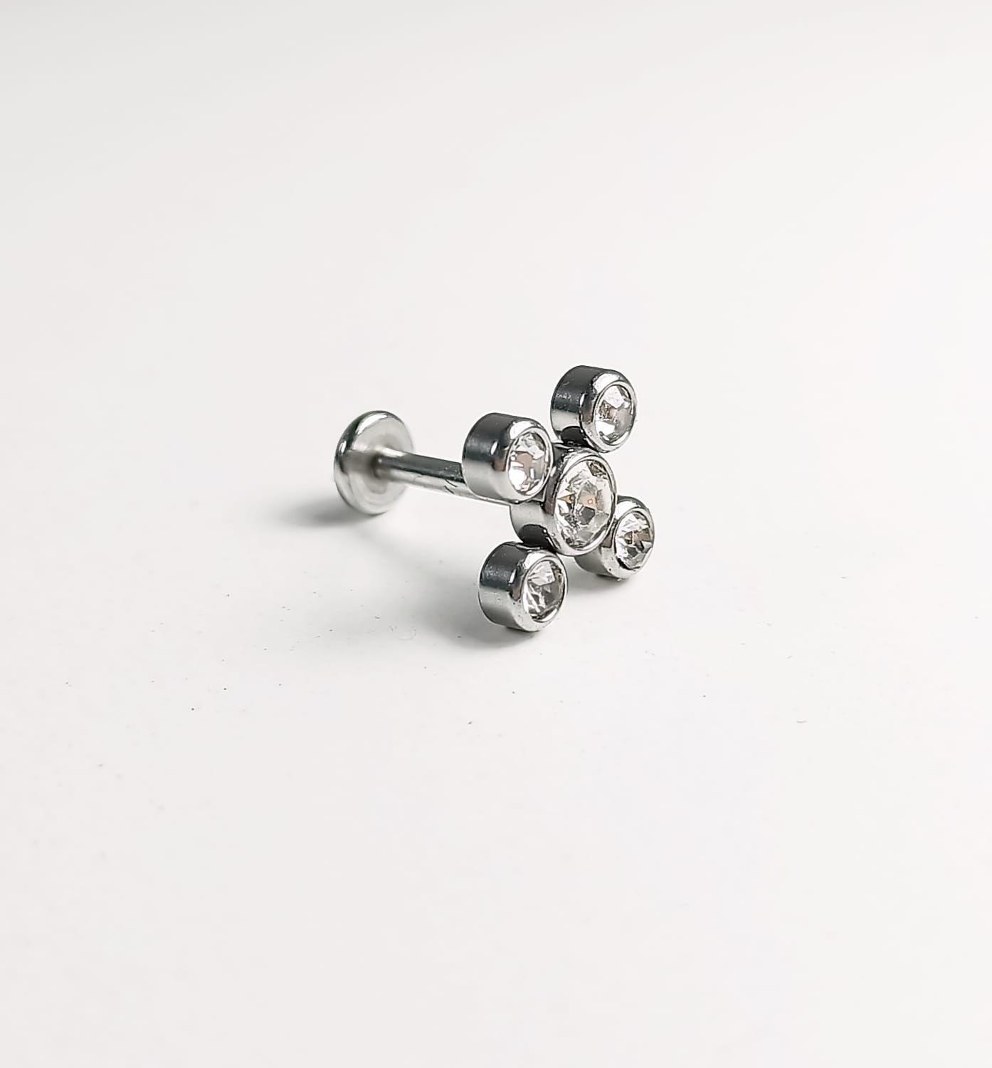 Piercing Punto Luz Tragus Conch Labret Modelo Dron Hipoalergénico Unidad-5