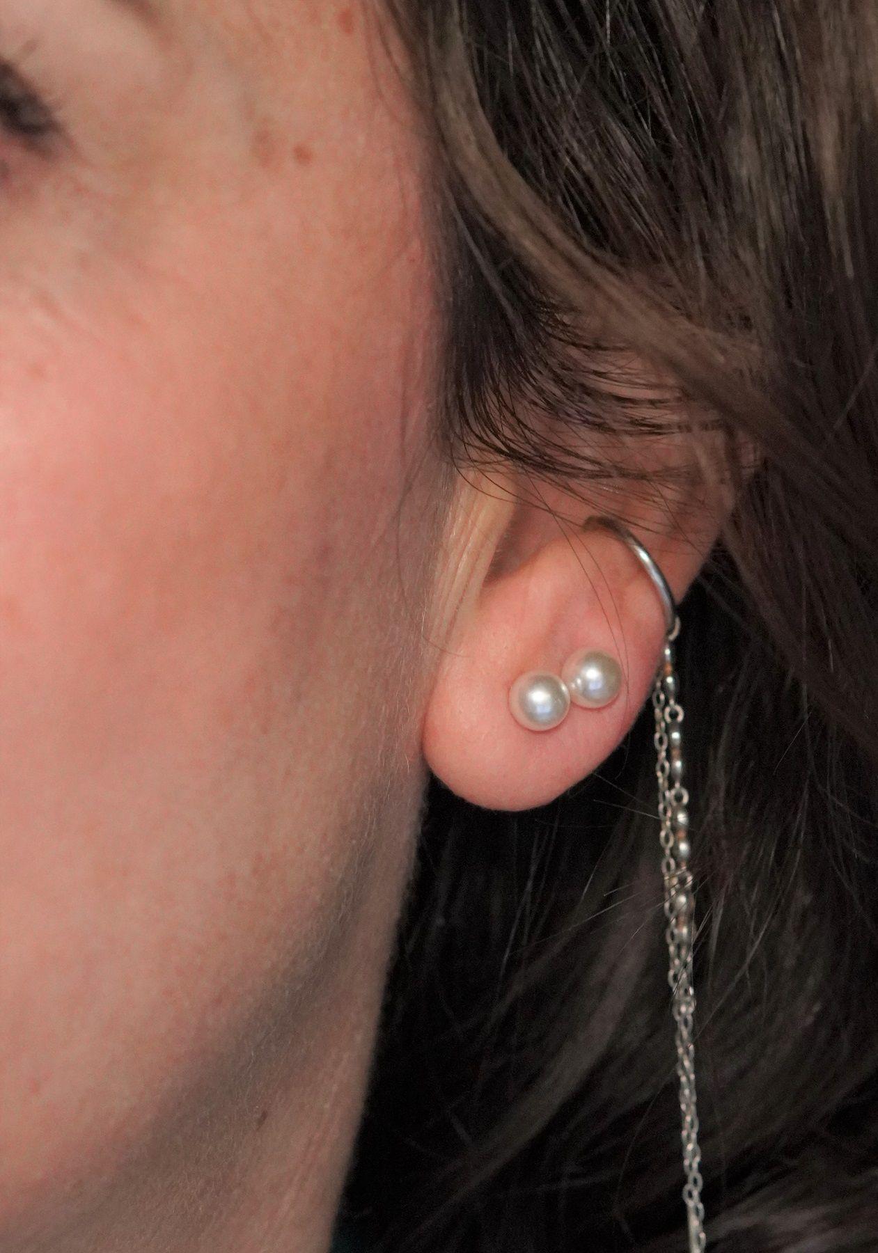 Aros Sascha perla 6mm titanio G23 ASTM F136 20G-2