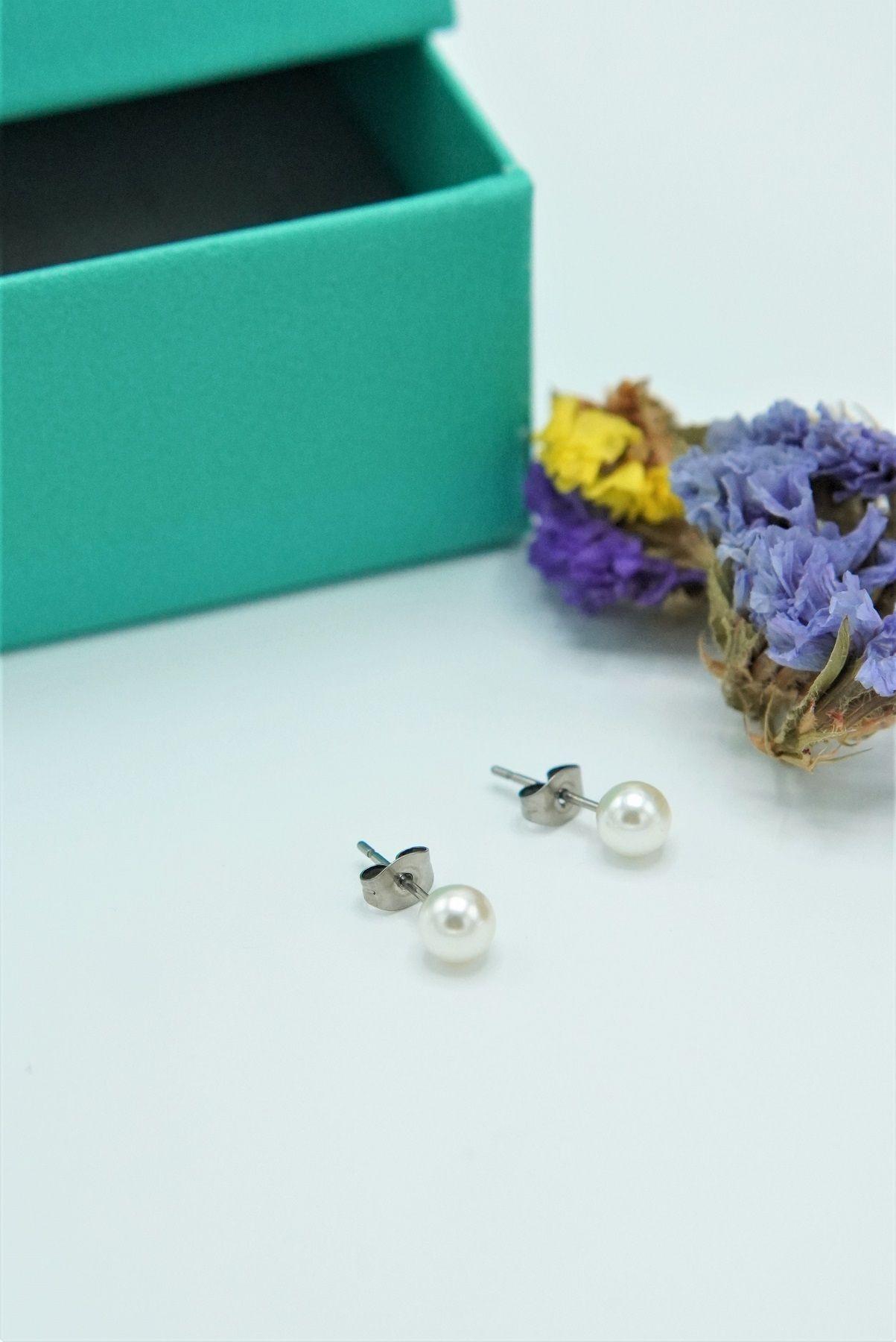 Aros Sascha perla 6mm titanio G23 ASTM F136 20G-3