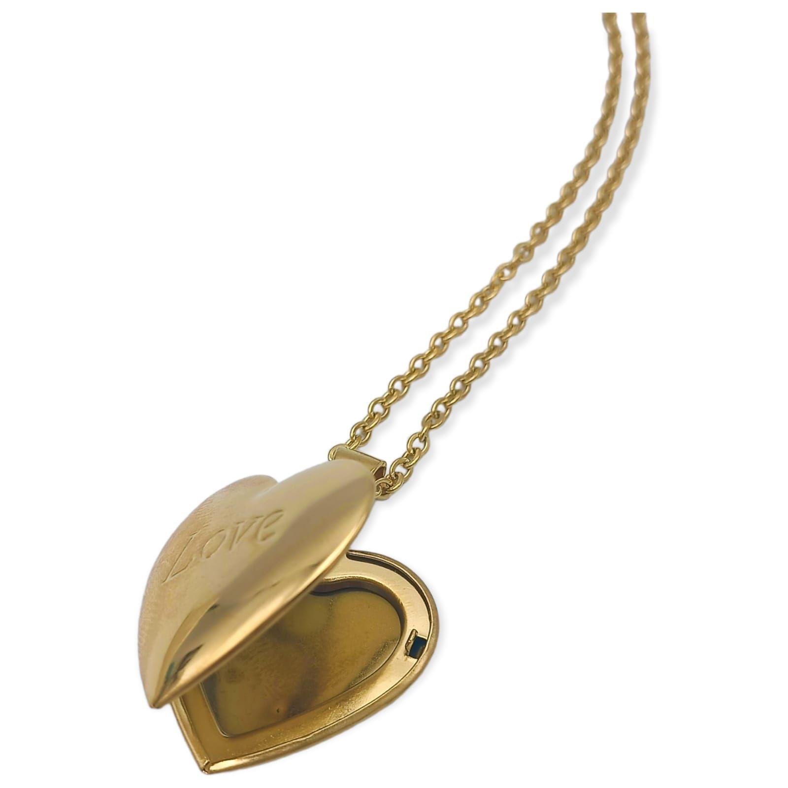 Camafeo Relicario con forma de Corazón Love/Amor  Guardafoto Guardapelo -5
