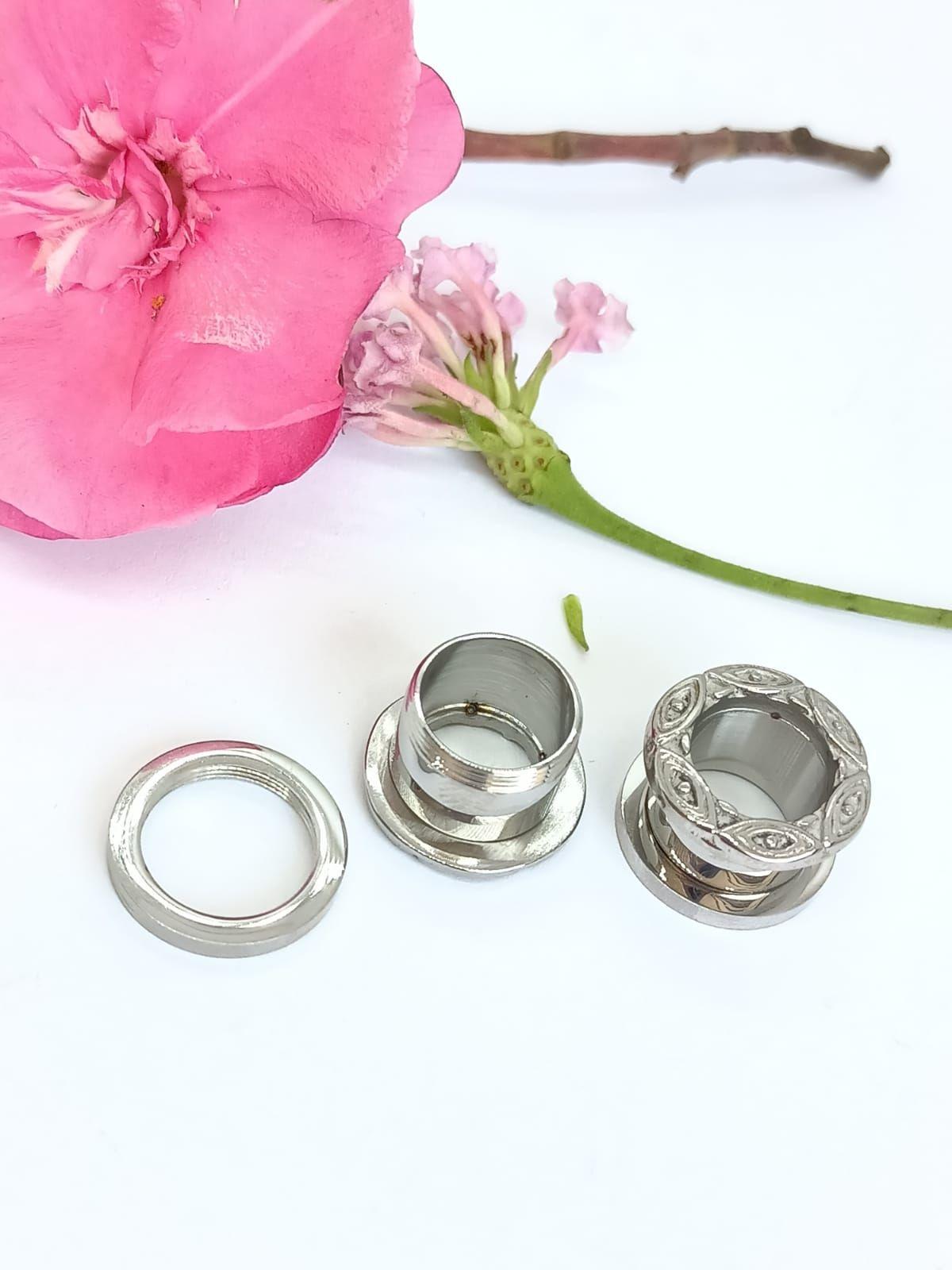 Aros Expansores Oreja Figura Tribal 12mm Acero Tunel Plug-5