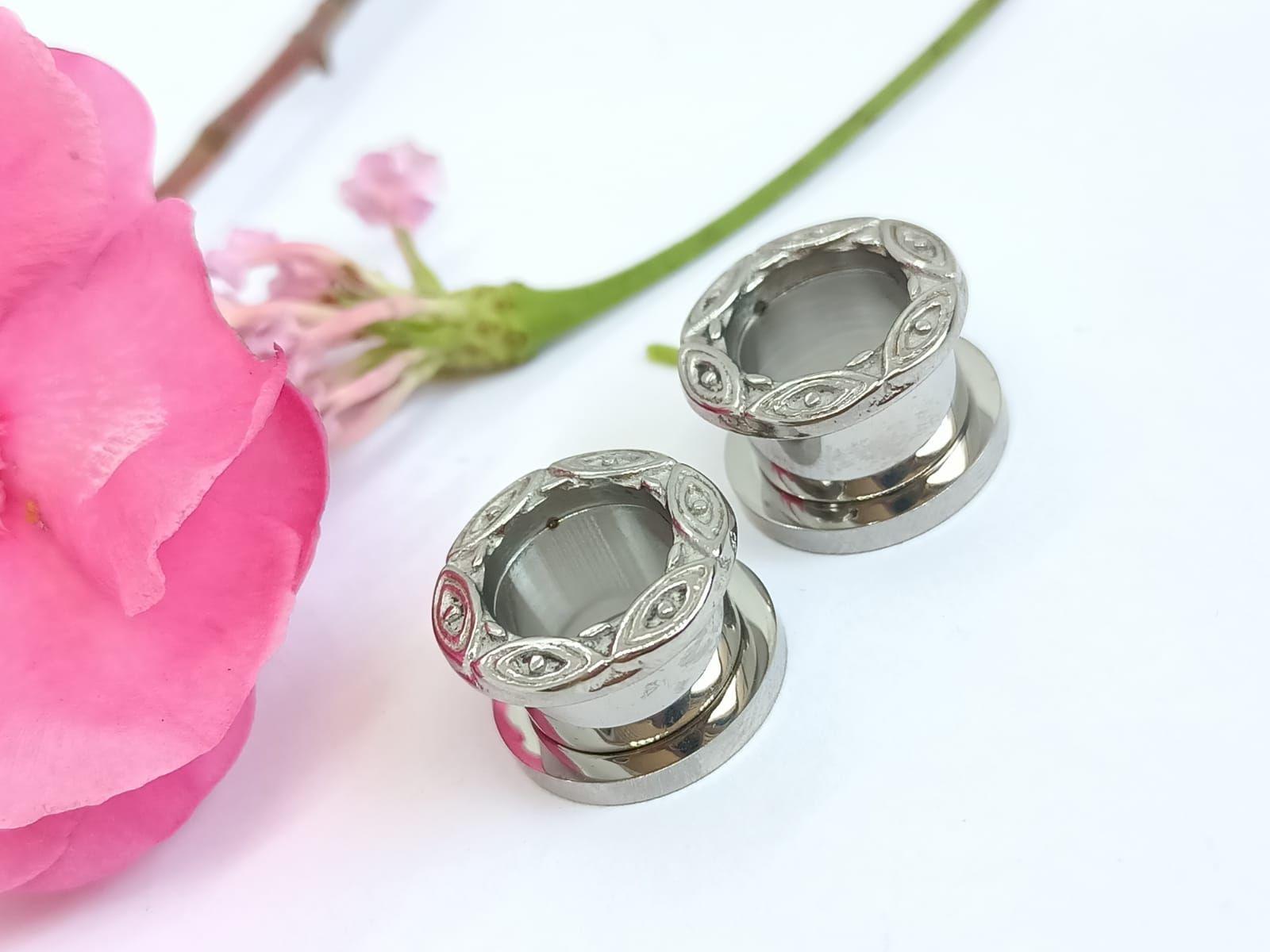 Aros Expansores Oreja Figura Tribal 12mm Acero Tunel Plug-7