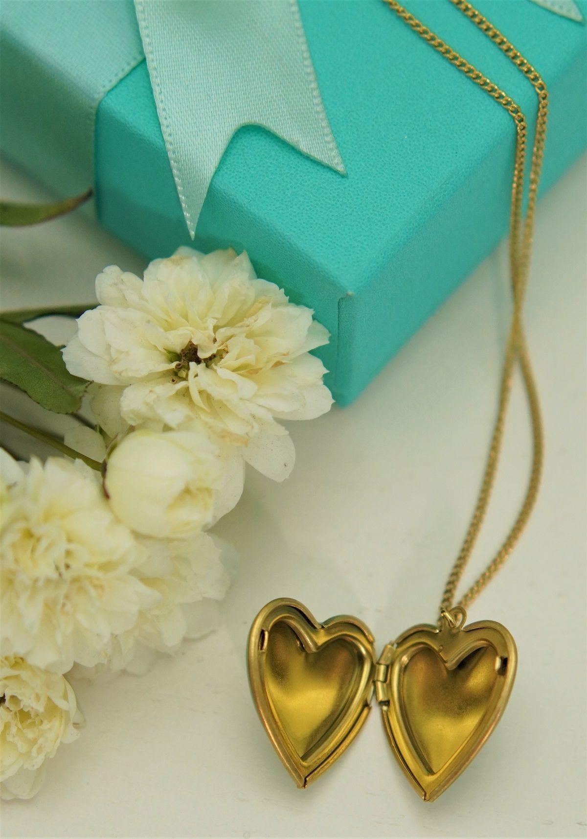 Relicario corazon MAMA turquesa chapado en oro 18k-3