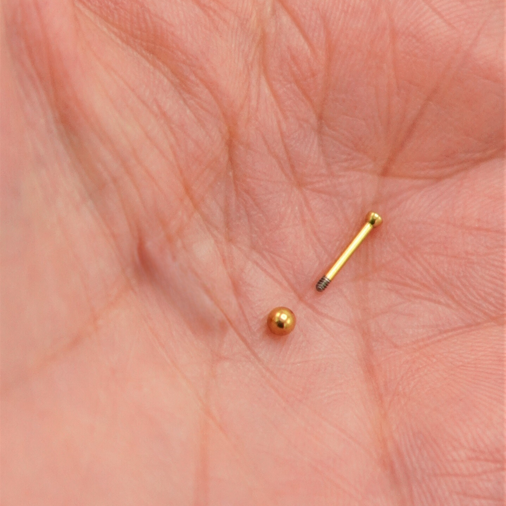 Piercing punto de luz facial oreja boca titanio ASTM F136 G23 dorado-7