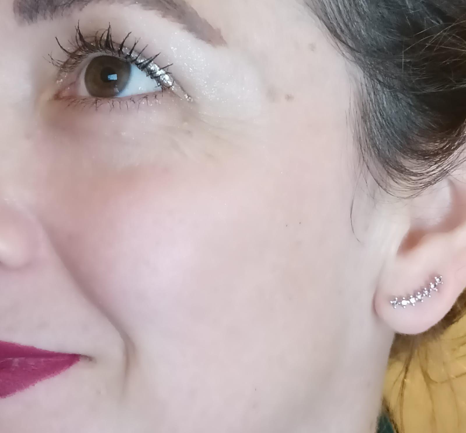 Pendientes Curvos Acero Quirurgico Piercing Helix Zirconio Lila-1