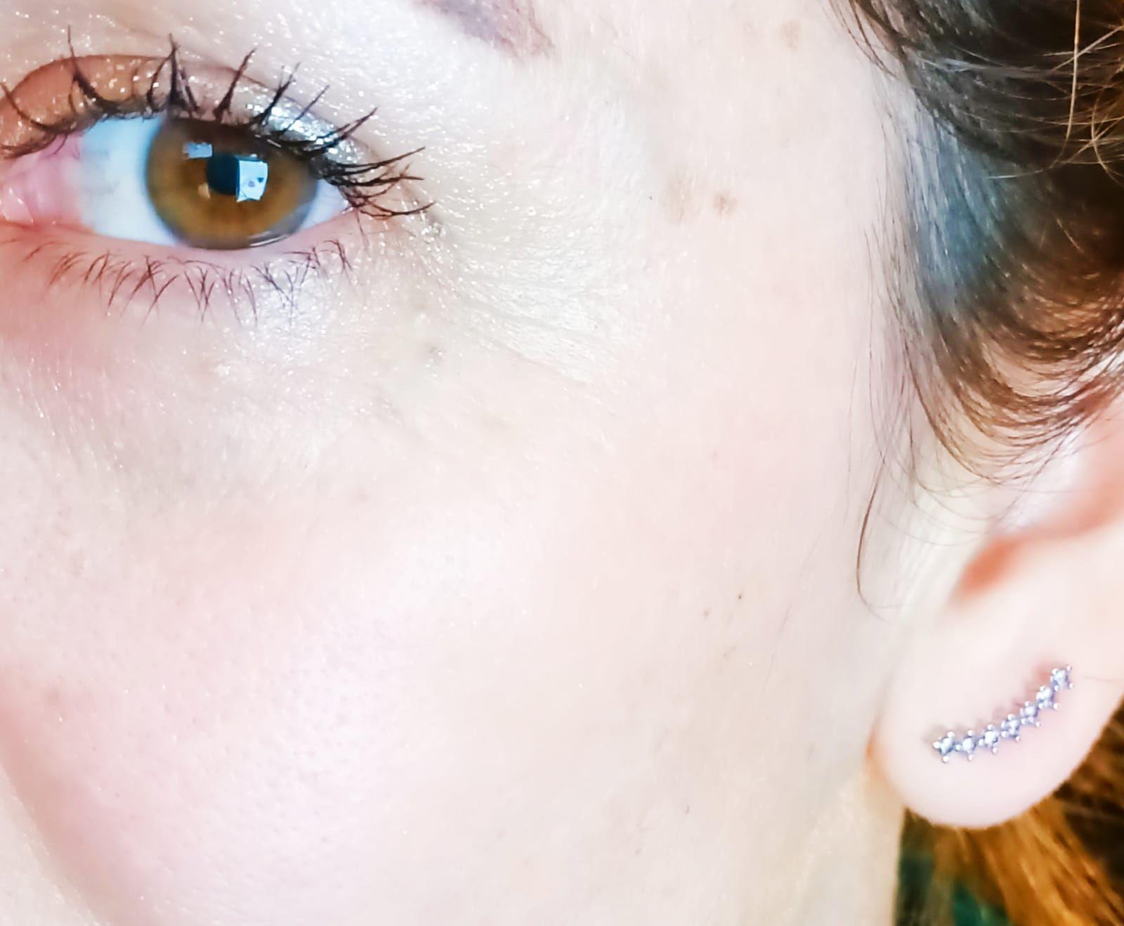 Pendientes Curvos Acero Quirurgico Piercing Helix Zirconio Lila-5