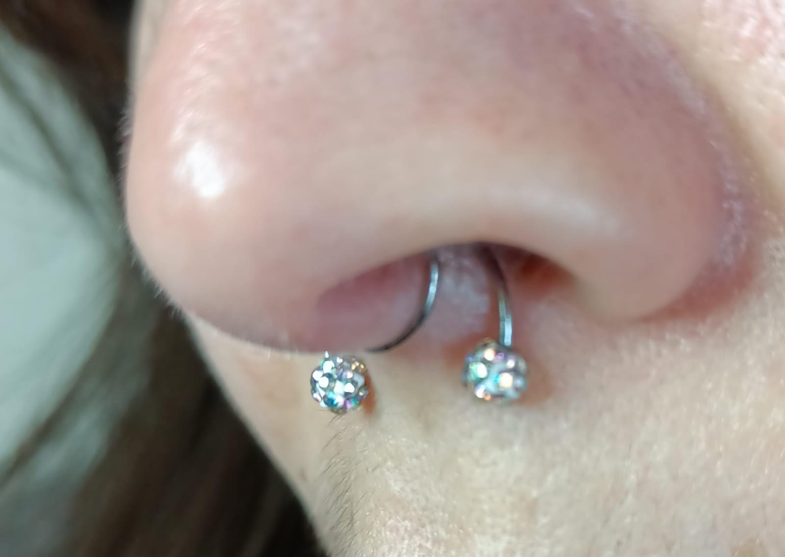 Piercing Zirconia Sin Hoyos Sin Perforaci n Tornasol Septum-2