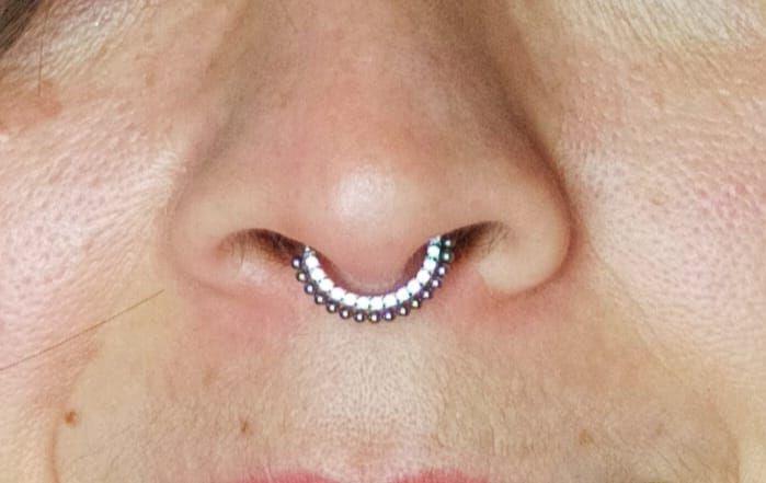Piercing Septum Astm F136 G23 Acero Titanio Diadema Circonio-5