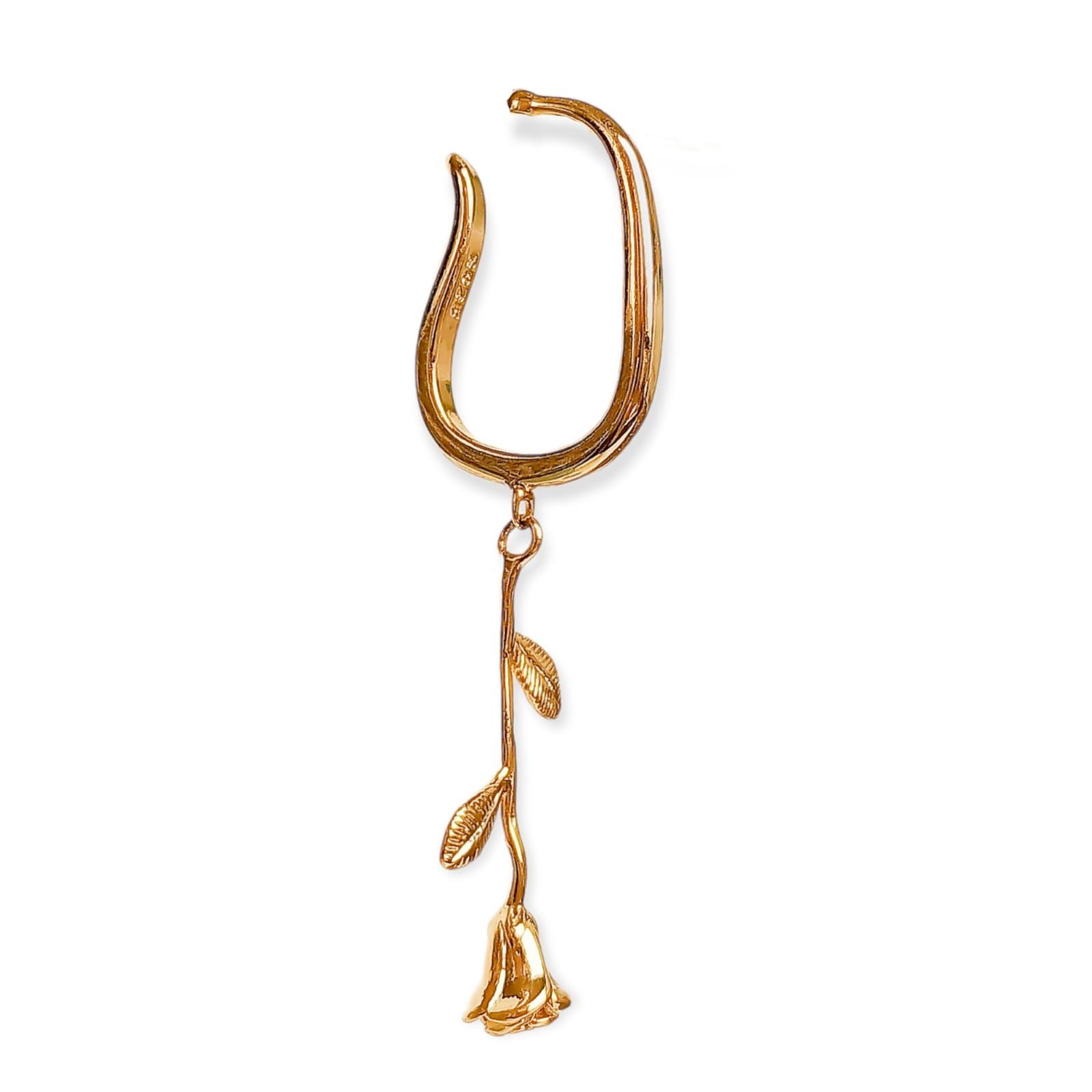 Pack De Aro Earcuff Rosa Argolla Unidad Chapadas En Oro 18k-4