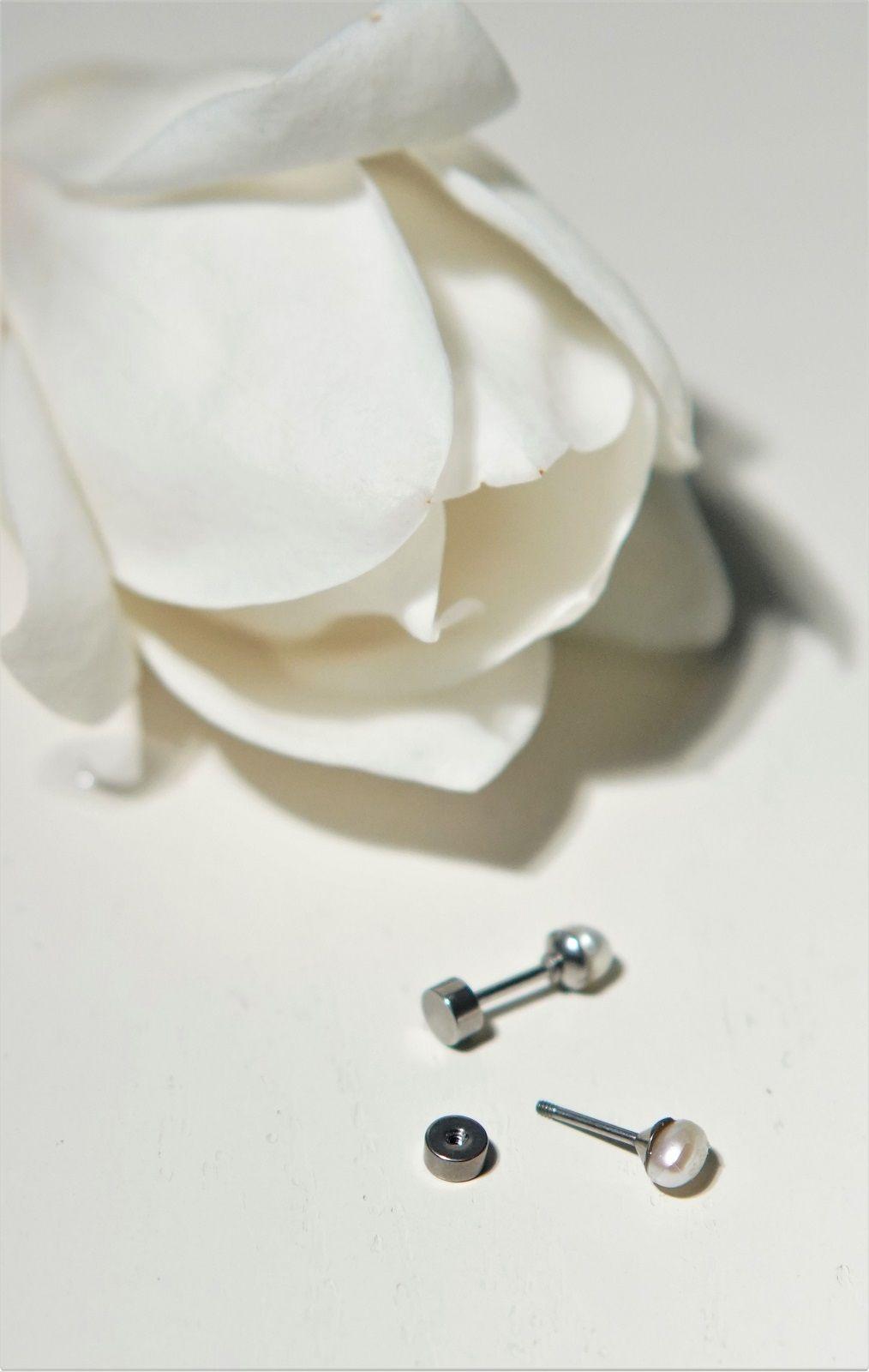 Aros Marisa perlas de rio 3mm titanio ASTM F136 Riviere-4