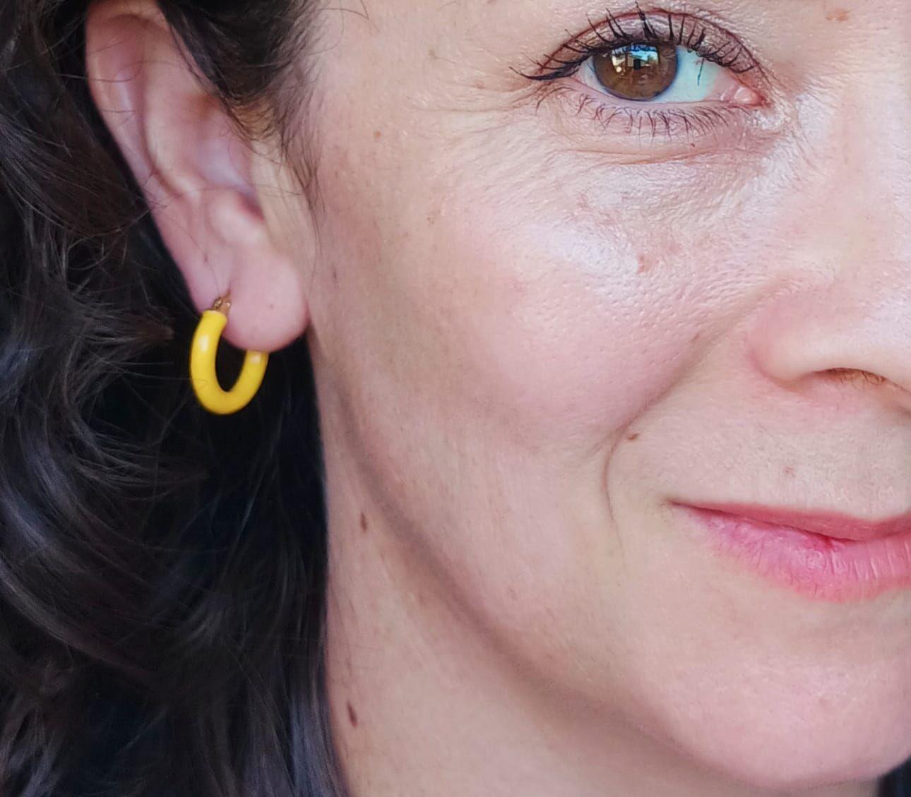 Argollas hoop chapadas en oro 18k amarillo Neon -5