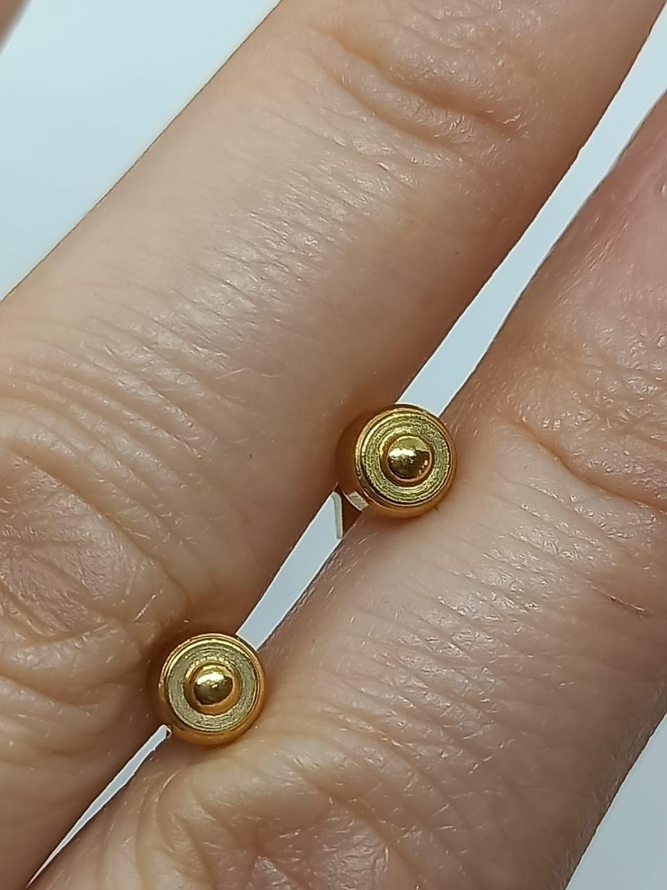 Aros bebe Seguridad Estrellas Abridor Chapado En Oro 18k-5