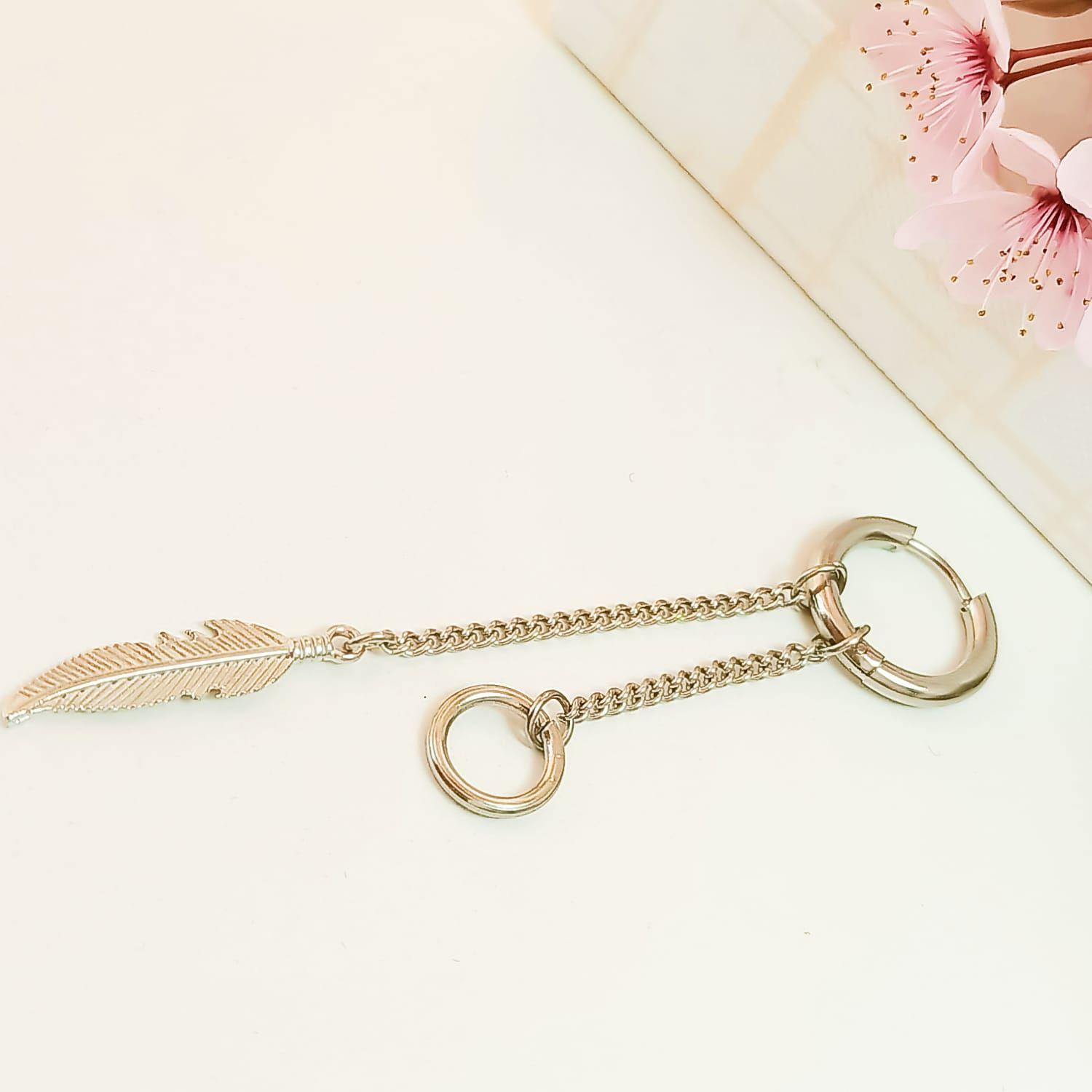 Aro Largo Kpop Pluma Cosplay Punk Drop Doble Uso Unidad Moda-6